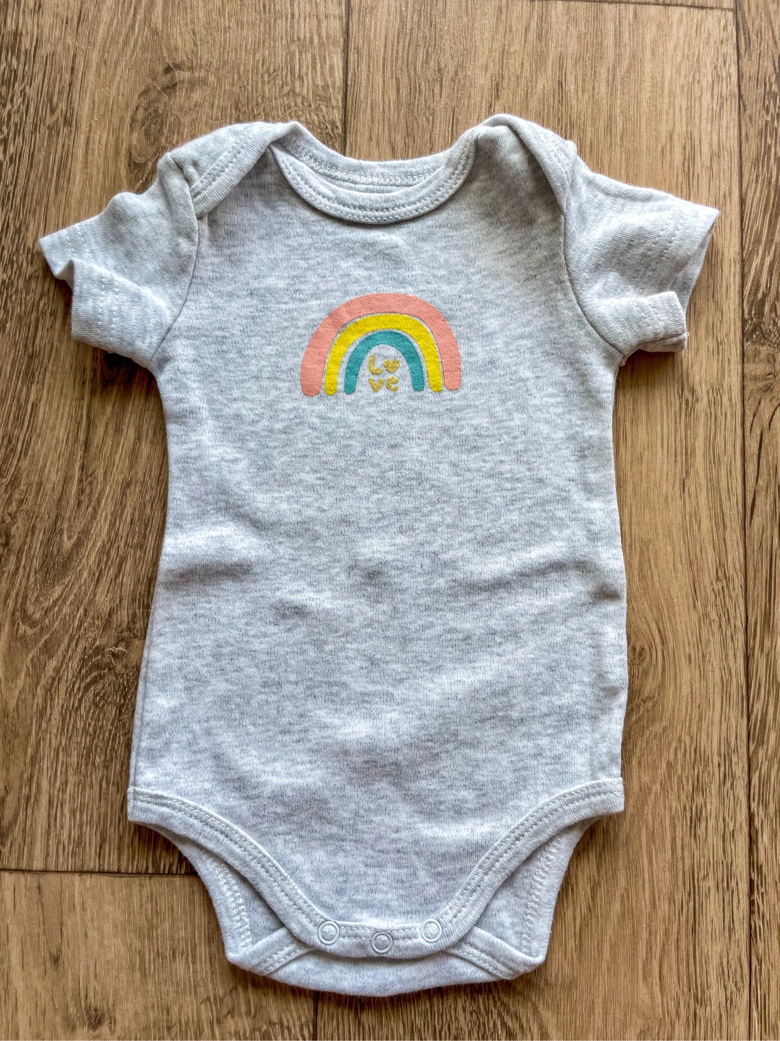 Lot of pink, grey and beige short-sleeved bodysuits size 3 months – photo 6
